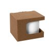 Коробка для кружек, размер 12,3х10,0х9,2 см, микрогофрокартон, коричневый