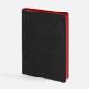 Ежедневник Doppio, недатированный, черный с красным