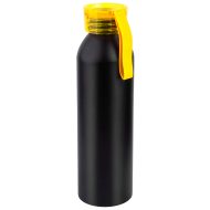 Бутылка для воды VIKING BLACK 650мл., Черная с желтой крышкой 6142.04