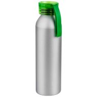 Бутылка для воды VIKING SILVER 650мл., Серебристая с салатовой крышкой 6141.15