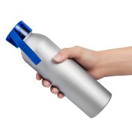 Бутылка для воды VIKING SILVER 650мл., Серебристая с синей крышкой 6141.01 (2)